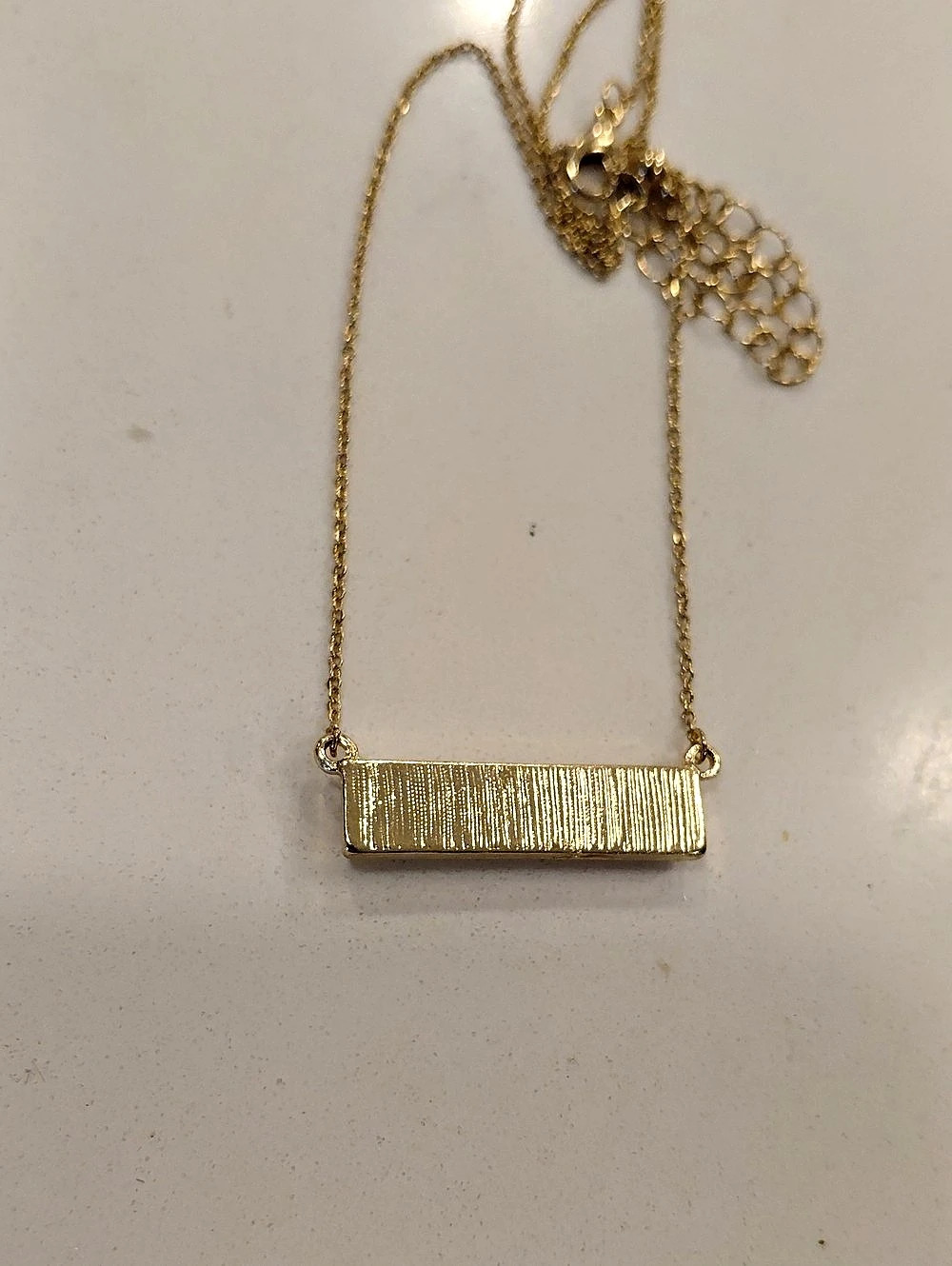 Stephan & CO. Druzy Bar with Gold Bar Pendant Necklace NWT